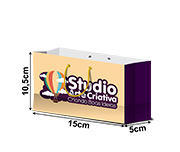 Sacolas Impressão Colorida/Apergaminhado 150g/com Ilhos/Sacola Extra Mini Horizontal