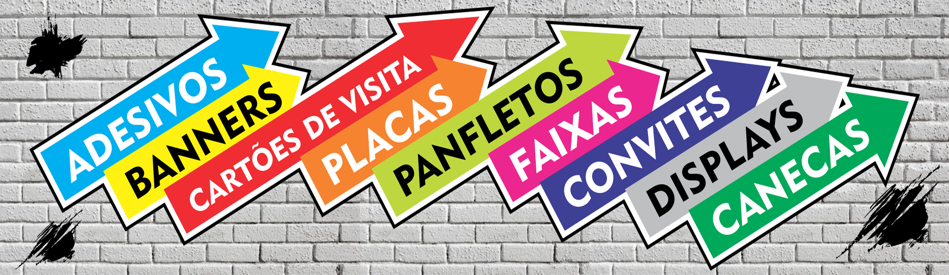 Comunicação Visual Bandeiras, Bandeirolas, Banners, Faixas e Lonas, Cartazes, Displays/Display de Retrovisor, Mobile/PVC, Não Perturbe com Alça, Placa de Sinalização, Poster, Revista, Rotulo Bobina, Tags, Banners, Faixas e Lonas, Wind Banner, Bandeira Avulsa, Tecido Microfibra, Modelo Faca, Wobbler